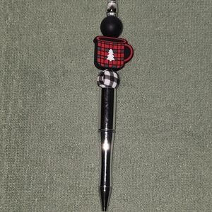 Bundle 2/$12 Plaid Mug Beaded Silver Pen